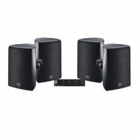 System One SC4B hgtalarvxel & 2 par Magnat Symbol X160 Svarta Utomhushgtalare