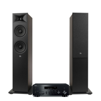 Yamaha R-N600A & JBL Stage 260F Espresso Stereosystem med streaming