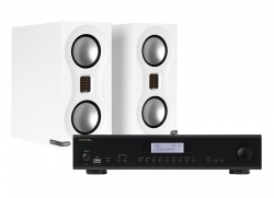 Rotel A14 & Monitor Audio Studio vita, stereopaket