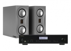 Rotel A14 & Monitor Audio Studio gråa, stereopaket