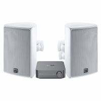 WiiM Amp & Magnat Symbol X160 Vita Utomhushgtalare Stereopaket