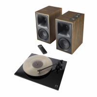 Klipsch The Fives Valnöt & Rega Planar 1 Carbon Vinylspelarpaket