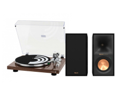 Dayton Audio TT-1BT Valnöt & Klipsch Reference R-50PM Skivspelarpaket