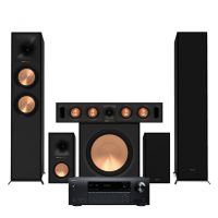 Onkyo TX-NR5100 & Klipsch Reference R-600F Hemmabiopaket 5.1 Svart