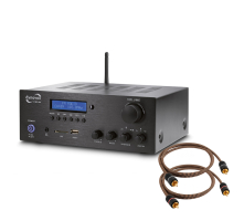 Dynavox VT80MK kompakt stereoförstärkare, svart med Proson Arctic RCA-kabel