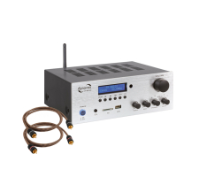 Dynavox VT80MK kompakt stereoförstärkare, silver med Proson Arctic RCA-kabel