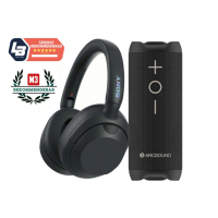 Sony ULT Wear WH-ULT900N hörlurar med Arcsound Edge Bluetooth-högtalare