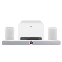 WiiM Bar med Sub Pro & Sound Lite hemmabiopaket 5.1.2 med Dolby Atmos, vitt