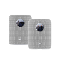 WiiM Sound streaminghögtalare med Touchdisplay, vit 2-PACK