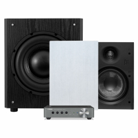 Yamaha WXA-50 & System One IW690 med W100, stereopaket för inbyggnad 2.1