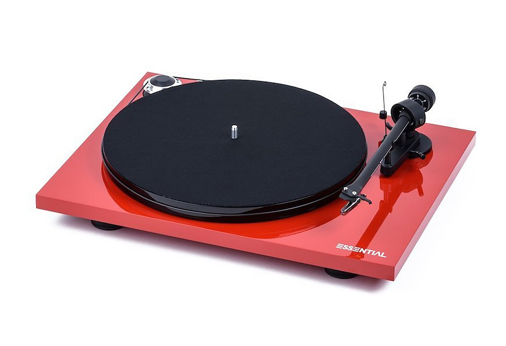 Pro-Ject Essential III skivspelare med OM10, pianoröd
