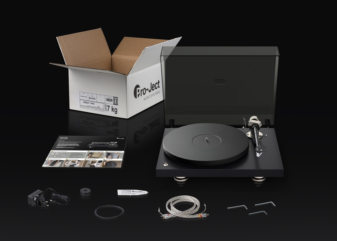 Pro-Ject Debut Pro vinylspelare med Pick-It Pro MM-pickup, mattsvart