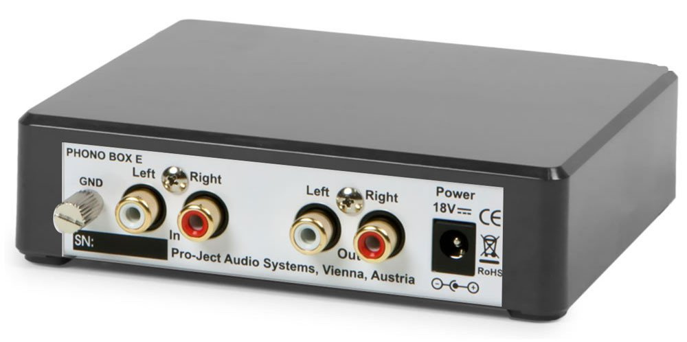 Pro-Ject Phono Box E, RIAA-steg för vinylspelare svart
