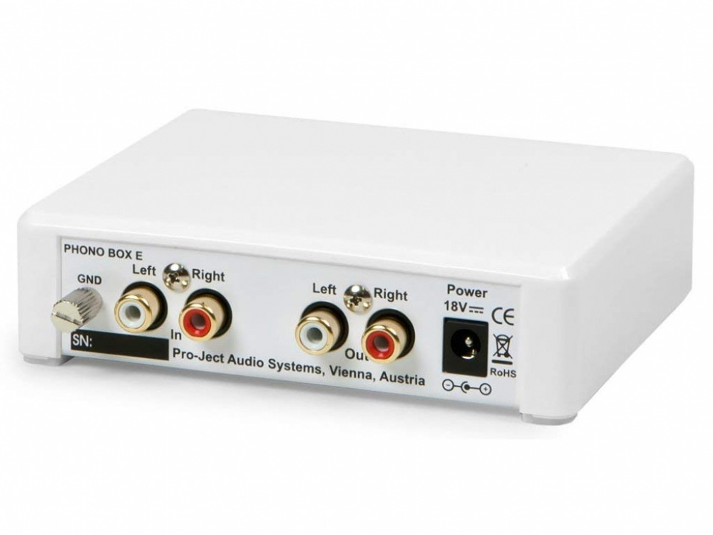 Pro-Ject Phono Box E, RIAA-steg för vinylspelare vit