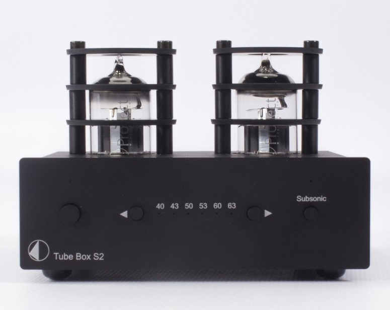 Pro-Ject Tube Box S2 rörbestyckat RIAA-steg för vinylspelare, svart
