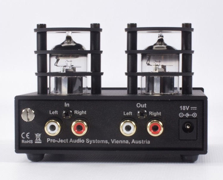 Pro-Ject Tube Box S2 rörbestyckat RIAA-steg för vinylspelare, svart