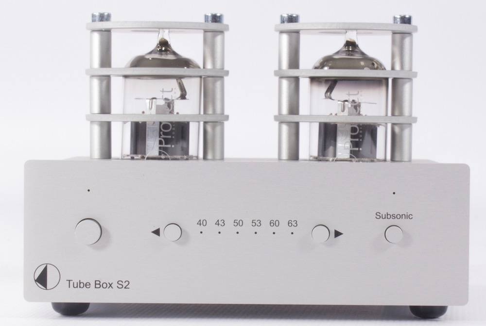 Pro-Ject Tube Box S2 rörbestyckat RIAA-steg för vinylspelare, silver