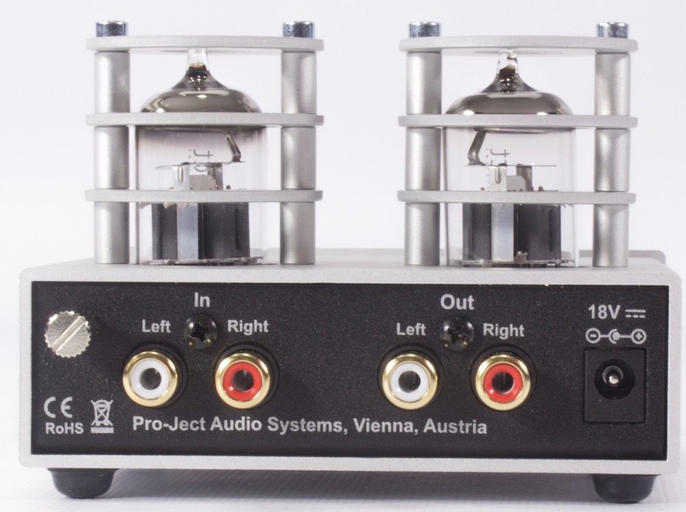 Pro-Ject Tube Box S2 rörbestyckat RIAA-steg för vinylspelare, silver