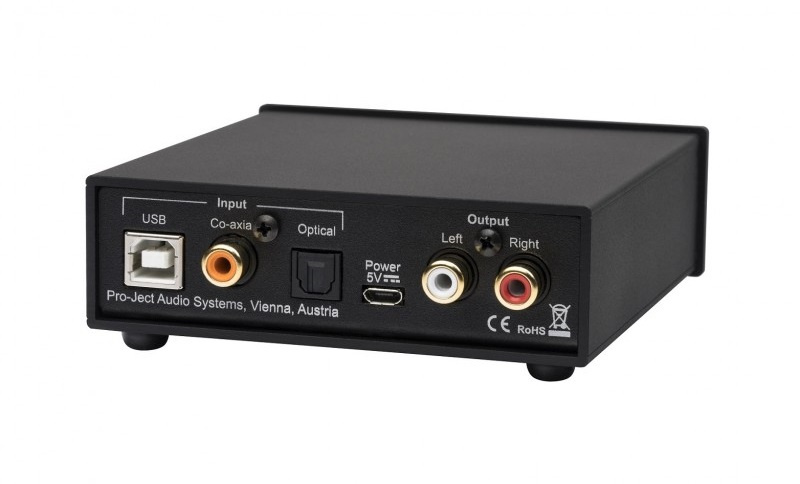 Pro-Ject Pre Box S2 Digital kompakt försteg med DAC & MQA-stöd, svart
