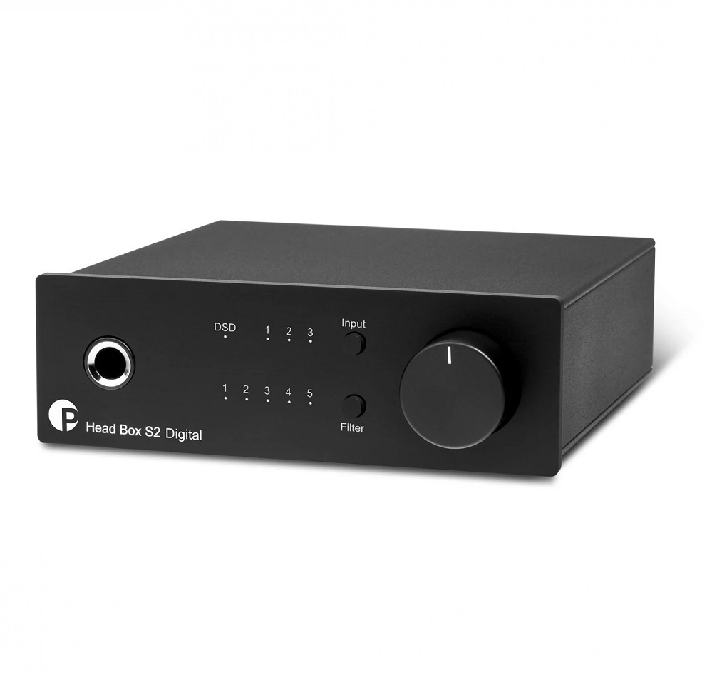 Pro-Ject Head Box S2 Digital hörlursförstärkare med DAC & förstegsutgång, svart