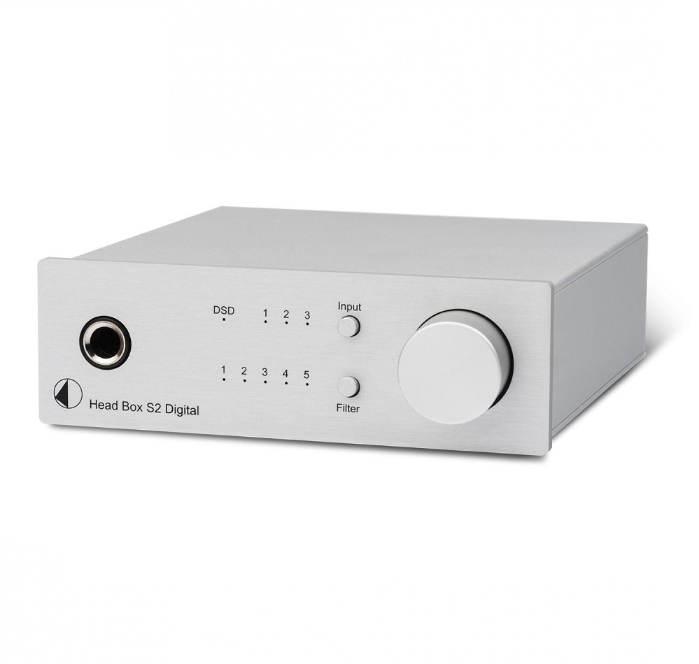 Pro-Ject Head Box S2 Digital hörlursförstärkare med DAC & förstegsutgång, silver