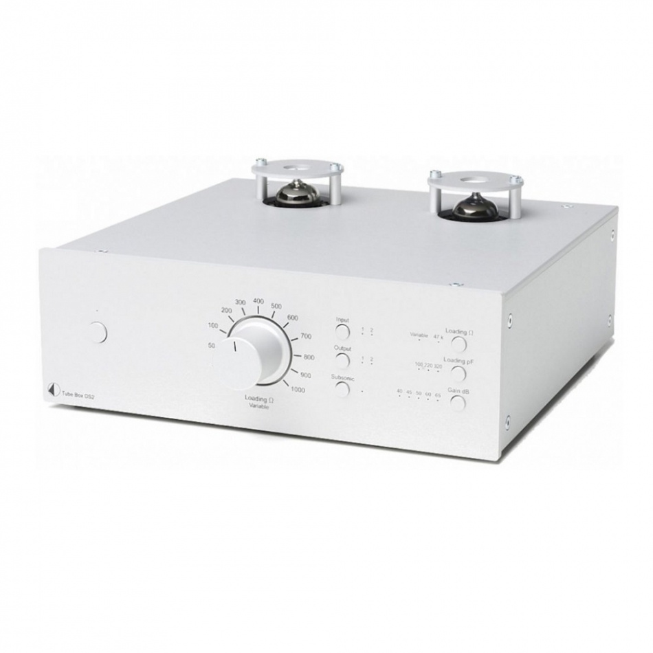 Pro-Ject Tube Box DS2 rörbestyckat RIAA-steg för vinylspelare, silver