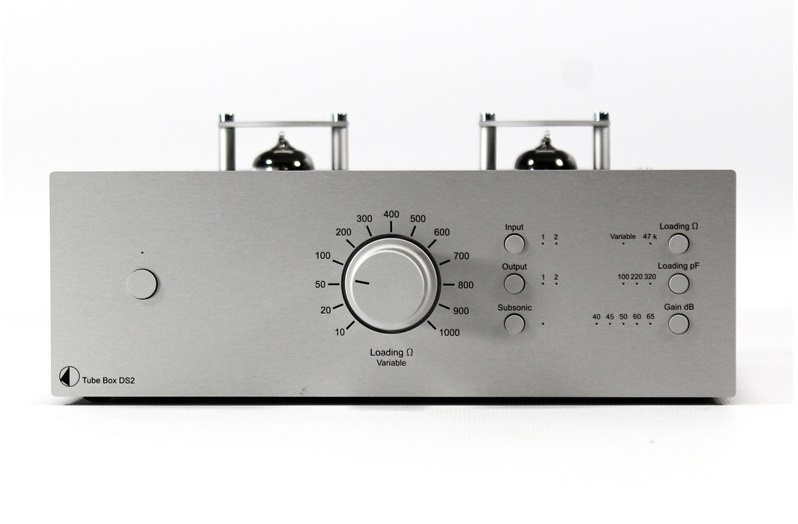 Pro-Ject Tube Box DS2 rörbestyckat RIAA-steg för vinylspelare, silver