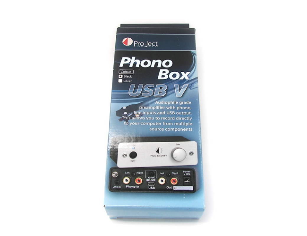 Pro-Ject Phono Box USB V, RIAA-steg med digitalisering silver