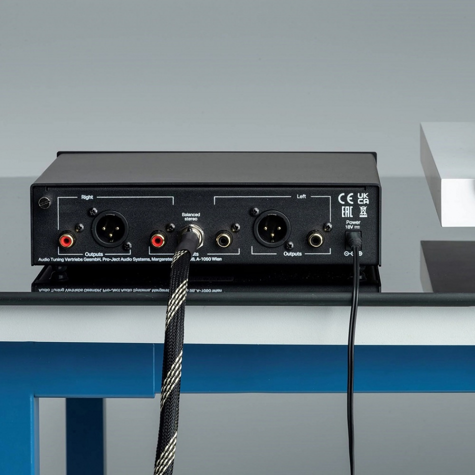 Pro-Ject Phono Box S3 B RIAA-steg med mini-XLR, svart
