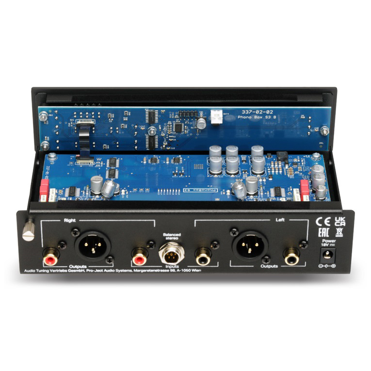 Pro-Ject Phono Box S3 B RIAA-steg med mini-XLR, svart