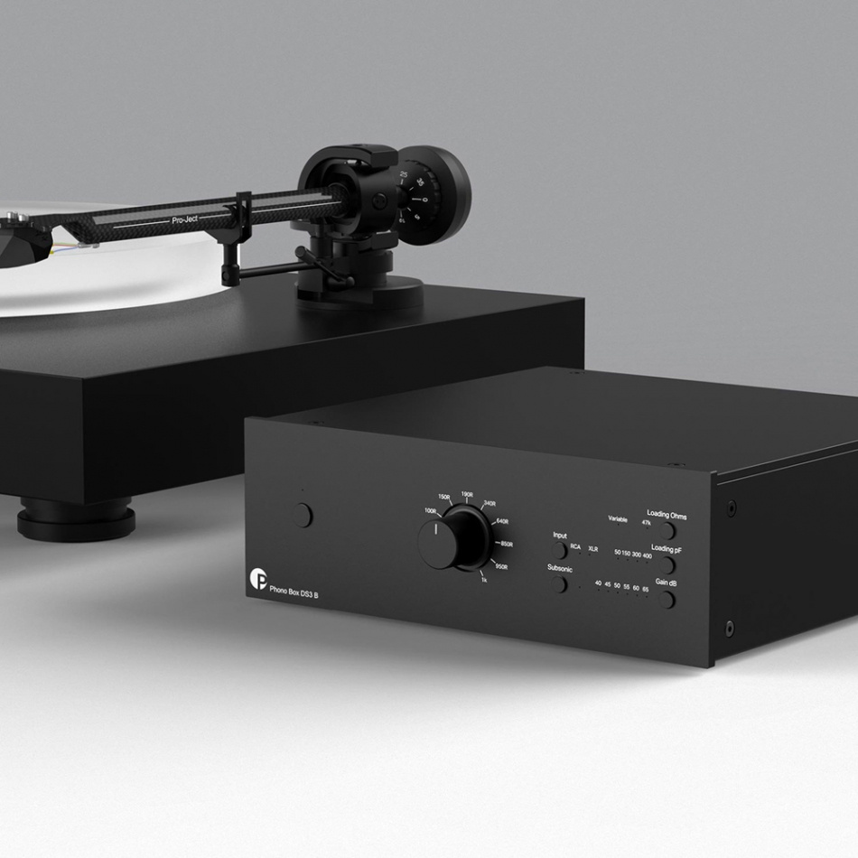 Pro-Ject Phono Box DS3 B RIAA-steg med XLR, svart