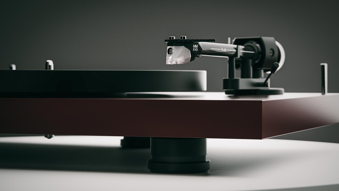 Pro-Ject Debut EVO 2 vinylspelare med Pick-It MM EVO-pickup, mattvinröd