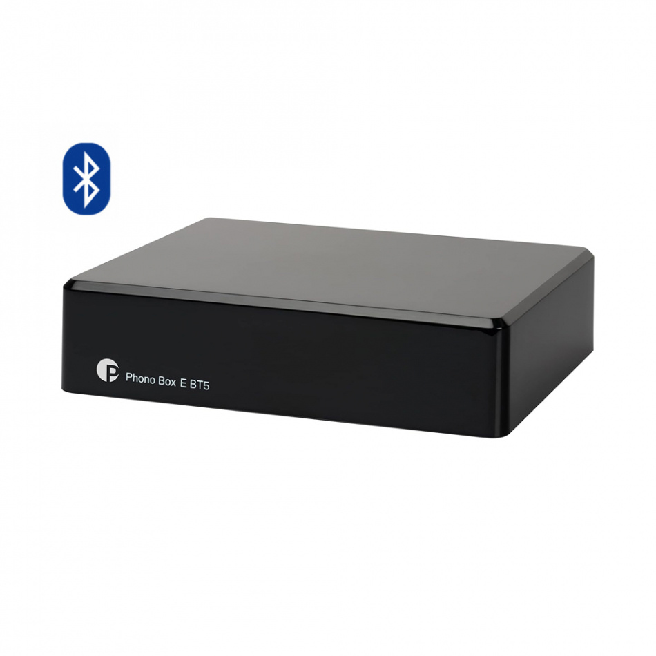 Pro-Ject Phono Box E BT5, RIAA-steg med Bluetooth för vinylspelare svart