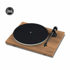 Pro-Ject T1 EVO Phono vinylspelare med Ortofon OM10-pickup, valnöt Pro-Ject T1 EVO Phono vinylspelare med Ortofon OM10-pickup, valnöt