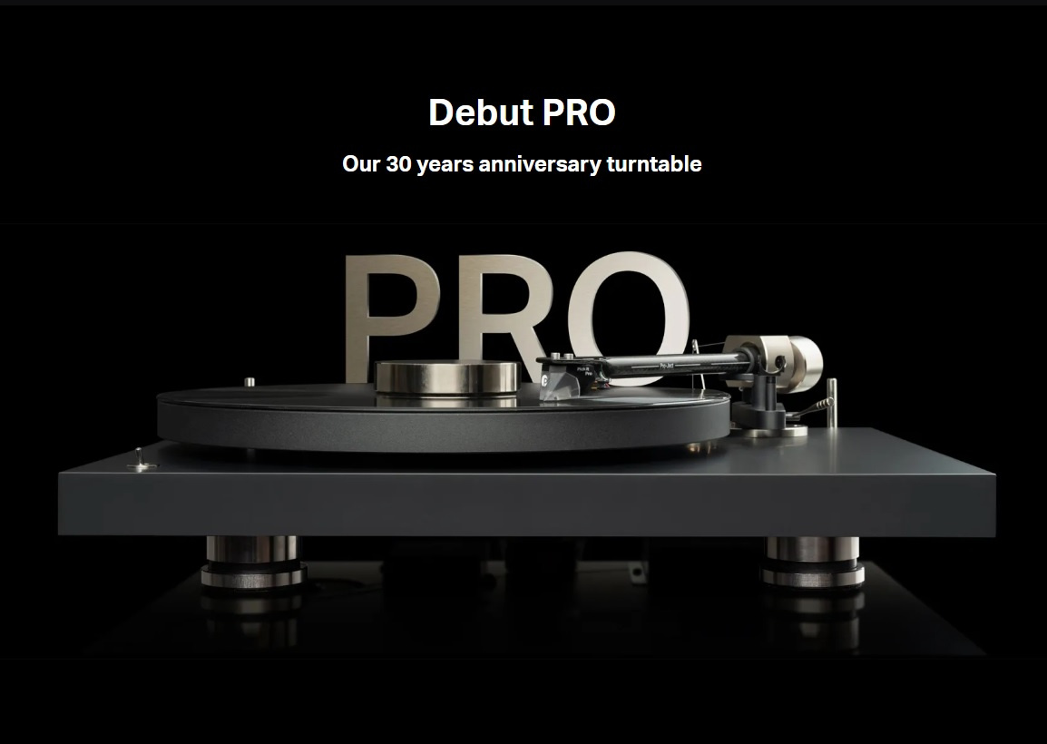 Pro-Ject Debut Pro B vinylspelare med Pick-It Pro MM-pickup, mattsvart