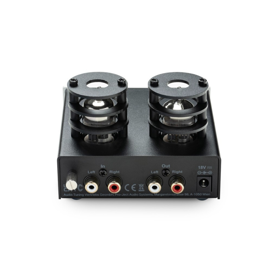 Pro-Ject Tube Box E RIAA-steg med ECC83-rör, svart