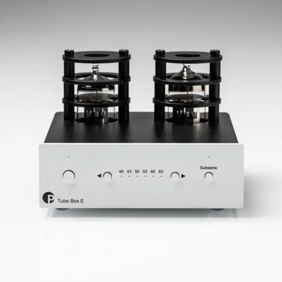 Pro-Ject Tube Box E RIAA-steg med ECC83-rör, silver