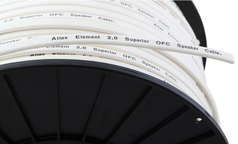 Atlas Element 2.0 högtalarkabel, lösmeter vit