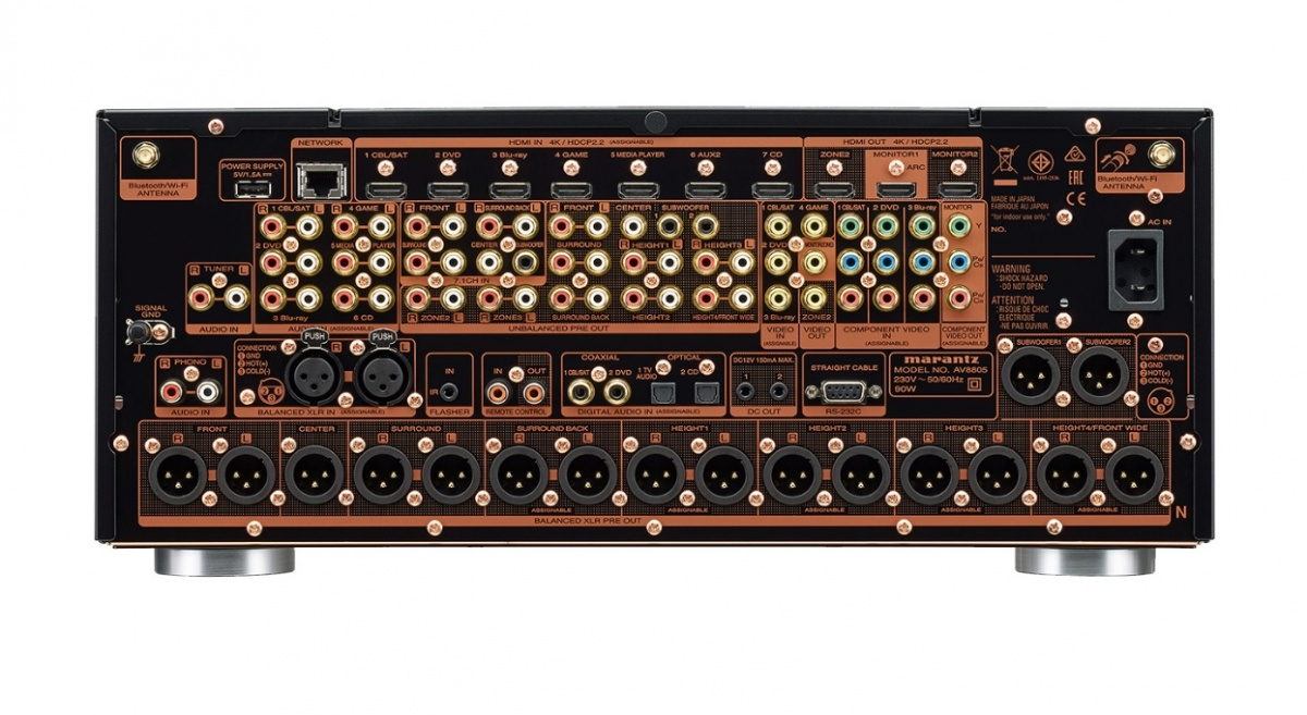 Marantz AV8805A hemmabioprocessor med 8K video, svart