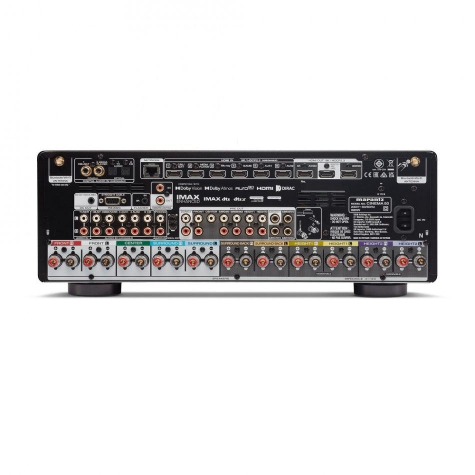 Marantz Cinema 50 hemmabioförstärkare med Dolby Atmos & HEOS, silver