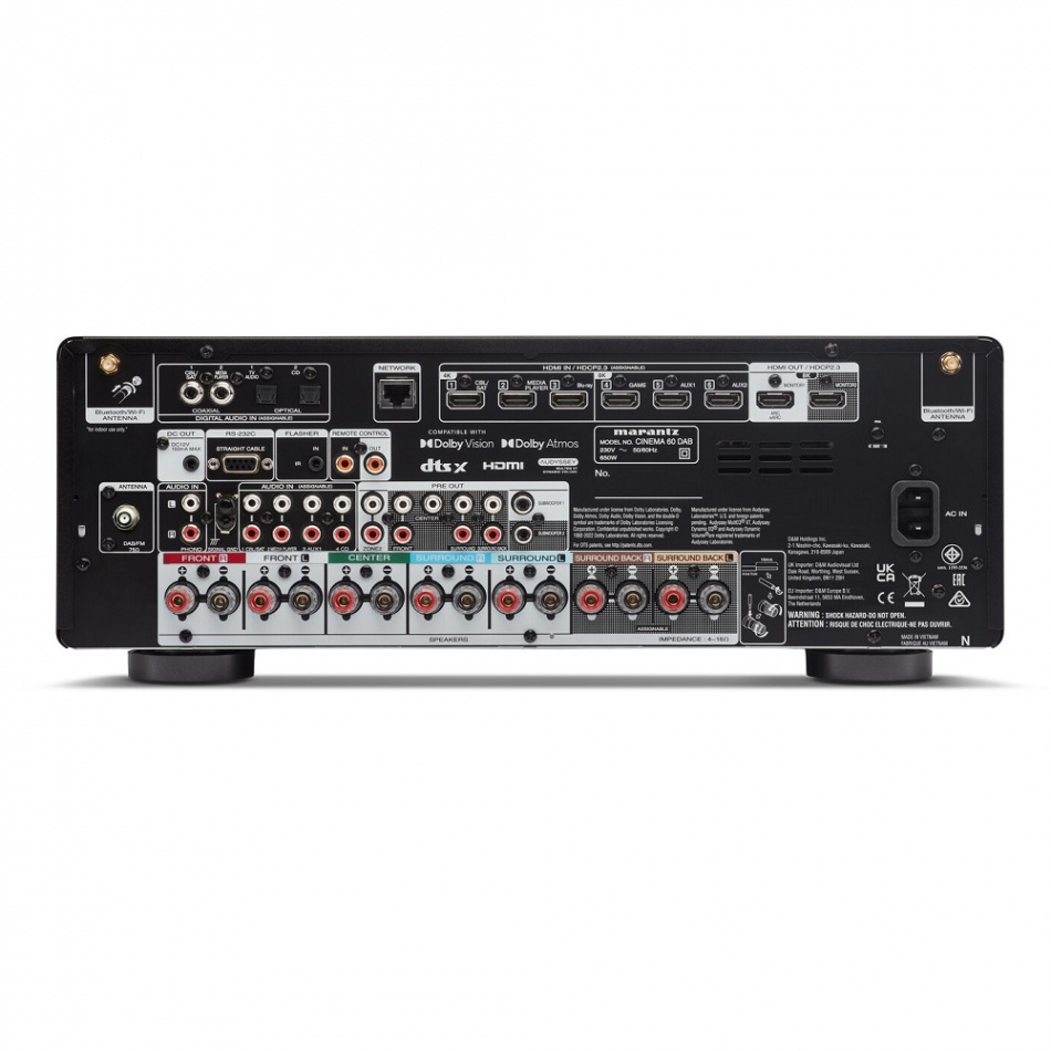 Marantz Cinema 60DAB hemmabioförstärkare med Dolby Atmos & HEOS, svart