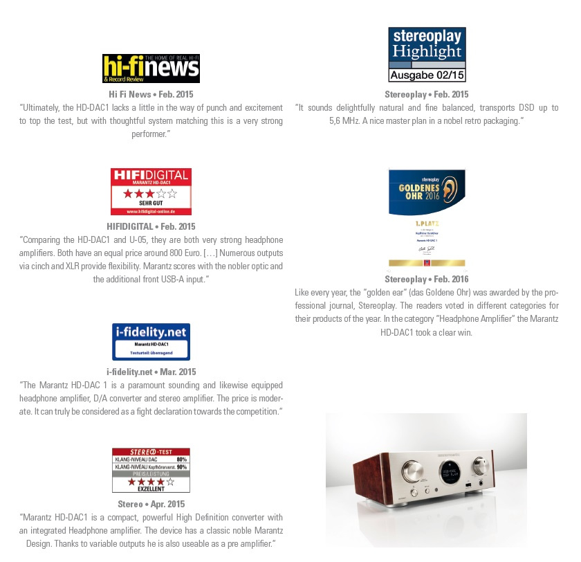 Marantz HD-DAC1 med hörlursförstärkare, silver