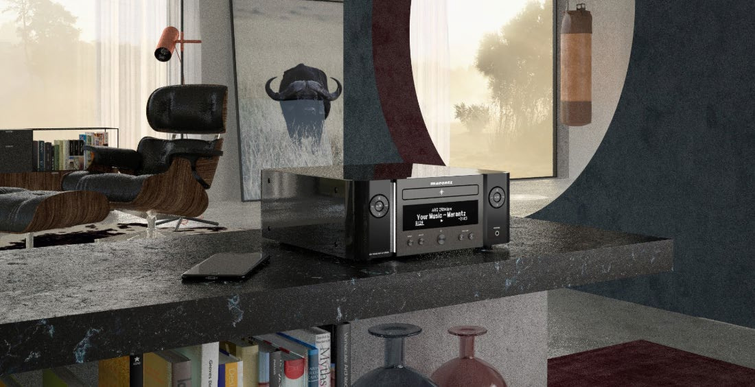 Marantz MCR-612 stereoförstärkare med nätverk, CD & radio, svart