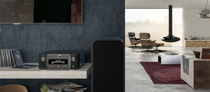 Marantz MCR-612 stereoförstärkare med nätverk, CD & radio, svart