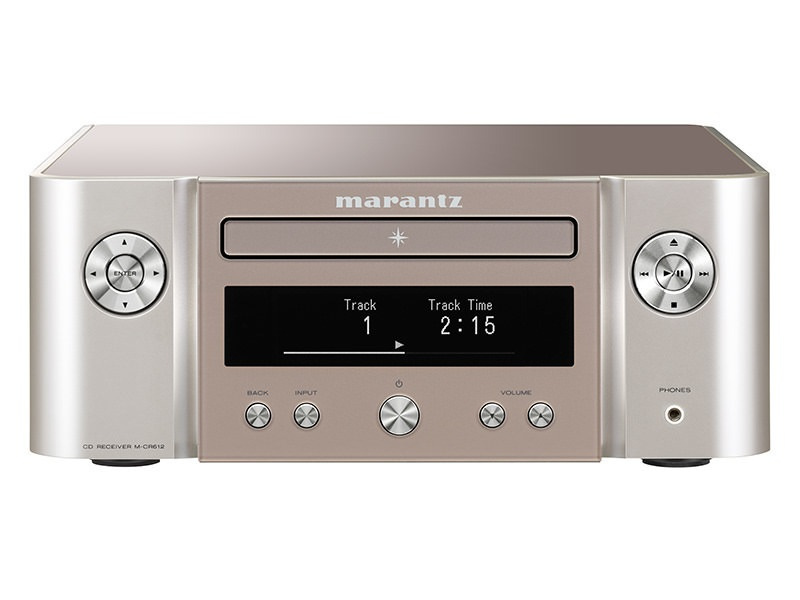 Marantz MCR-612 nätverksreceiver med CD, silver/guld Returexemplar
