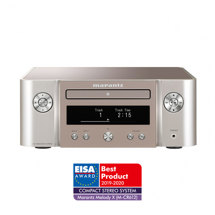 Marantz MCR-612 stereoförstärkare med nätverk, CD & radio, silver/guld
