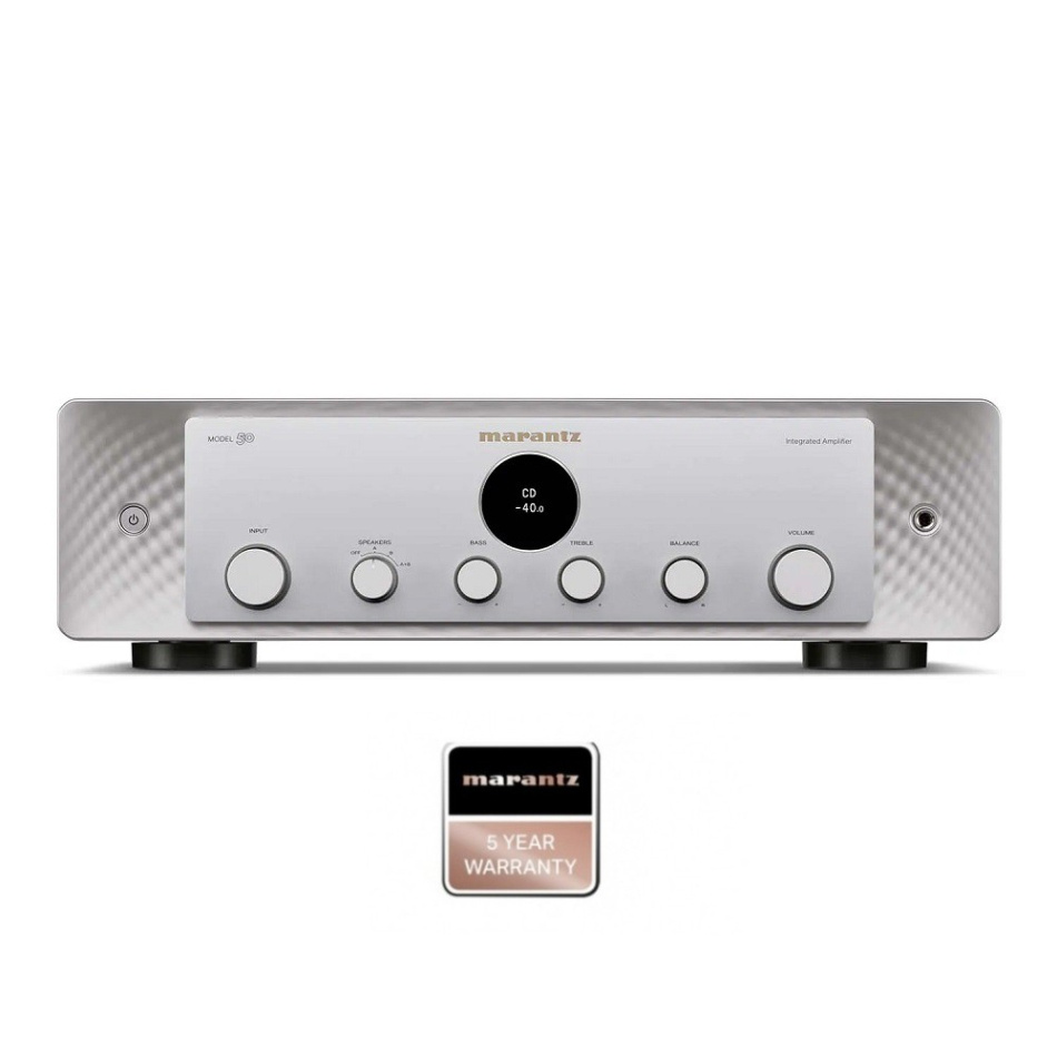 Marantz Model 50 stereoförstärkare med RIAA-steg, silver