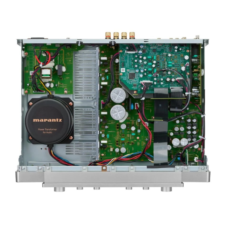 Marantz Model 70 stereoförstärkare med HDAM-kretsar, DAC & HDMI, silver/guld