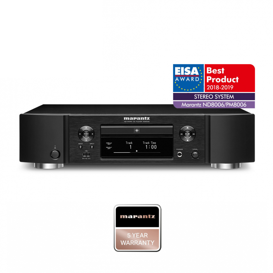 Marantz ND8006 CD/nätverksspelare med DAC, svart