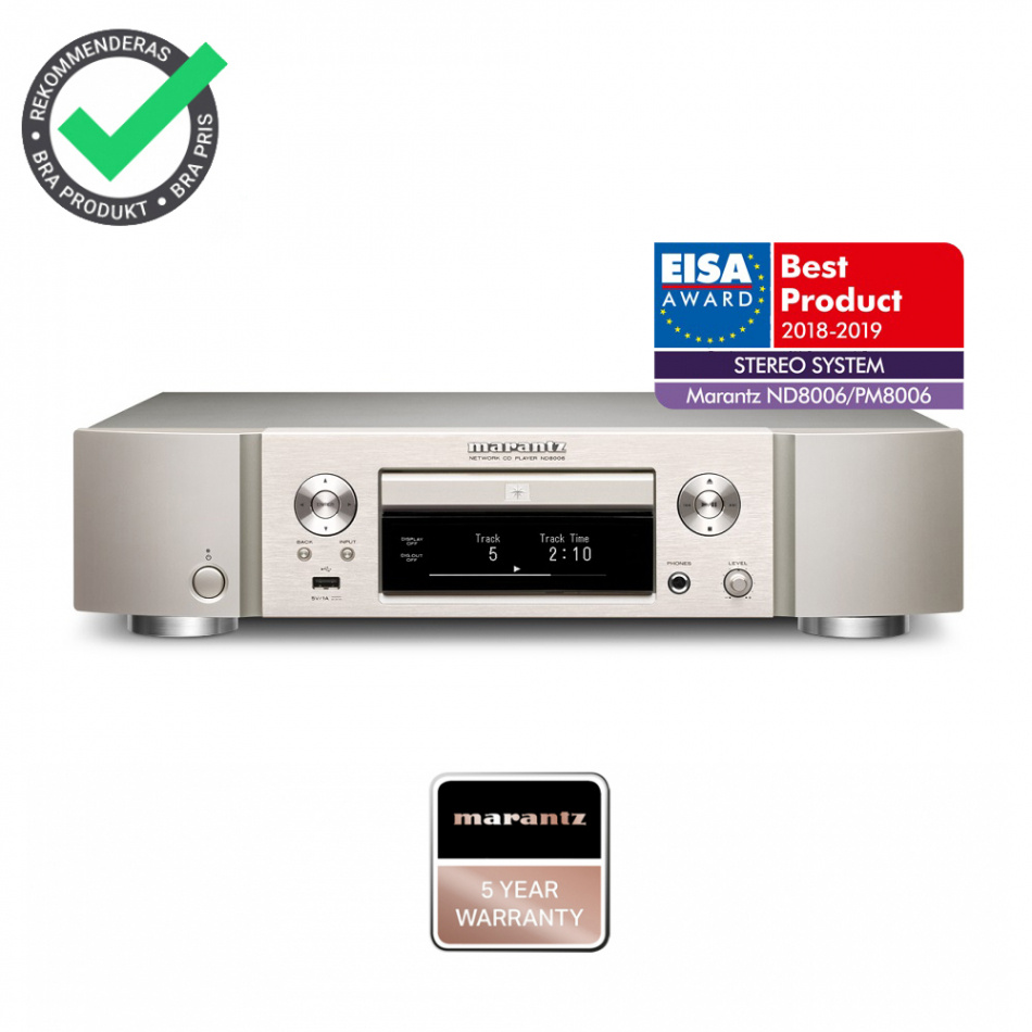 Marantz ND8006 CD/nätverksspelare med DAC, silver